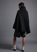 Relaxed Hoody Top, black, cogthebigsmoke, one size fits all, sustainable fashion, less is more, made in Japan, quiet luxury, minimalist