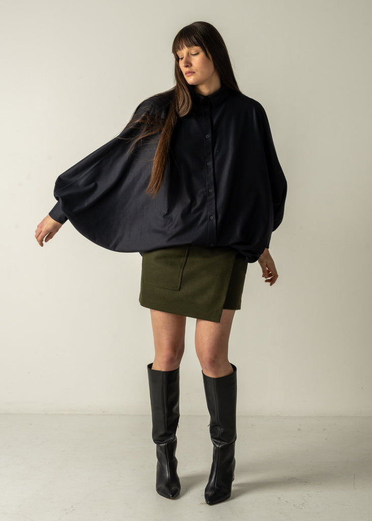 IMOGEN SHIRT / TECH WOOL TWILL JERSEY - C9