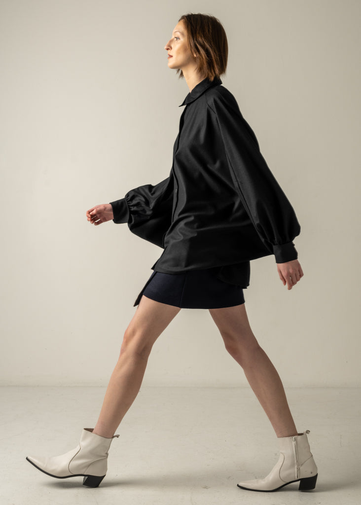 IMOGEN SHIRT / TECH WOOL TWILL JERSEY - C9