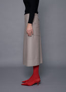 49 OCTAVIA A-LINE SKIRT W/PKT / WOOL COMPRESSED JERSEY - C15