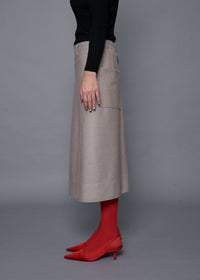 49 OCTAVIA A-LINE SKIRT W/PKT / WOOL COMPRESSED JERSEY - C15