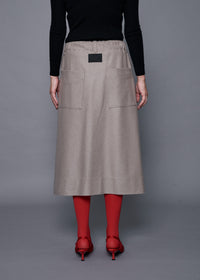 49 OCTAVIA A-LINE SKIRT W/PKT / WOOL COMPRESSED JERSEY - C15