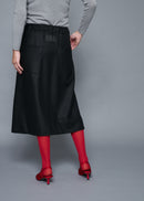 49 OCTAVIA A-LINE SKIRT W/PKT / WOOL COMPRESSED JERSEY - C15