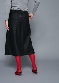 49 OCTAVIA A-LINE SKIRT W/PKT / WOOL COMPRESSED JERSEY - C15