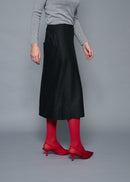 49 OCTAVIA A-LINE SKIRT W/PKT / WOOL COMPRESSED JERSEY - C15