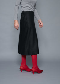 49 OCTAVIA A-LINE SKIRT W/PKT / WOOL COMPRESSED JERSEY - C15