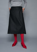 49 OCTAVIA A-LINE SKIRT W/PKT / WOOL COMPRESSED JERSEY - C15