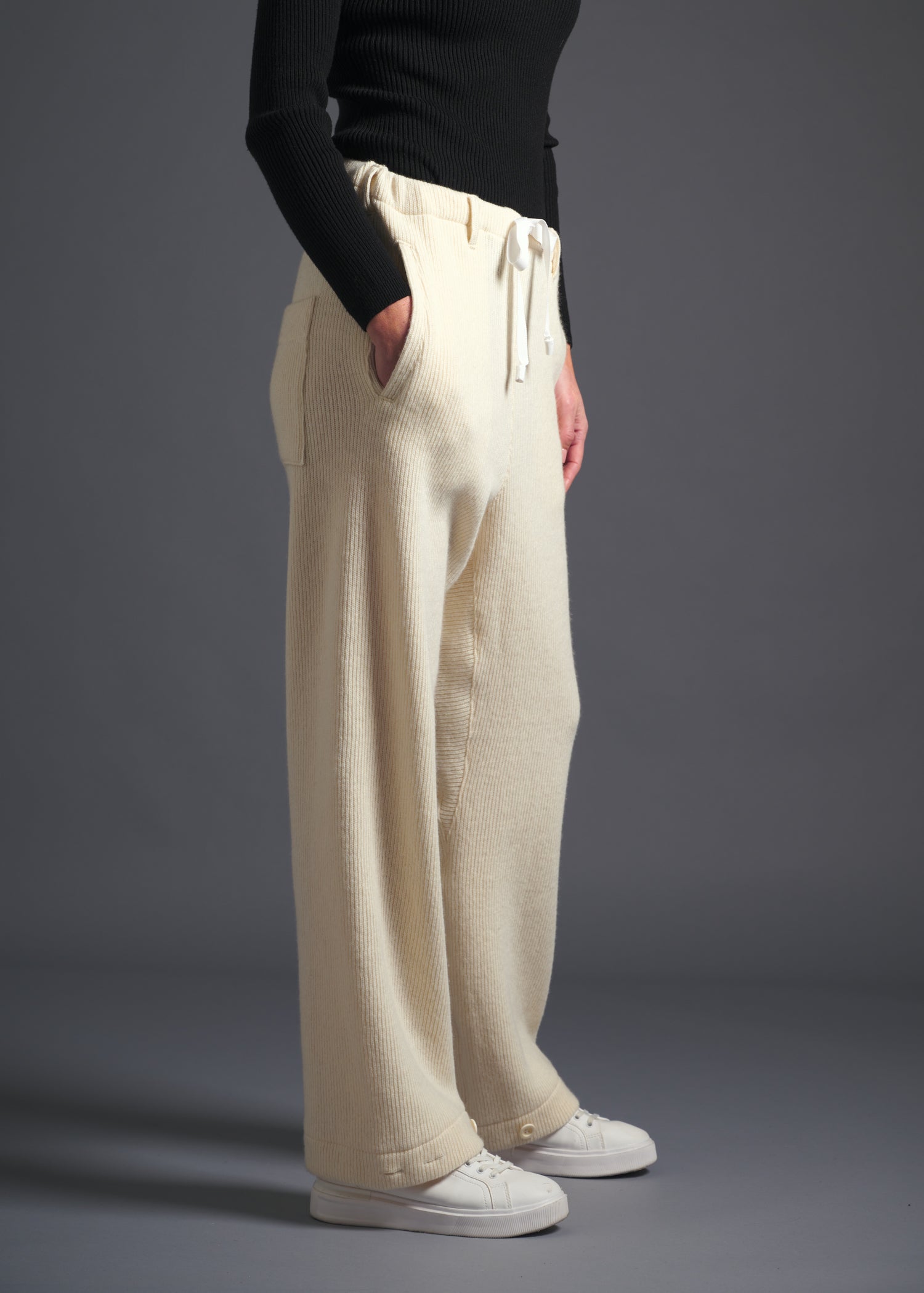 50 LANA TROUSERS / CHUNKY RIB JERSEY - C13