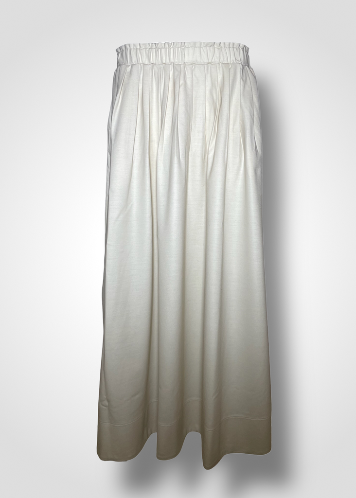 IDA LONG SKIRT / TECH WOOL TWILL JERSEY - C9