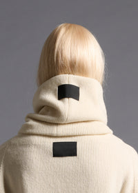 Simple tubular snood, milk, cogthebigsmoke, one size fits all, sustainable fashion, less is more, made in Japan, quiet luxury, minimalist