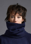 Simple tubular snood, navy, cogthebigsmoke, one size fits all, sustainable fashion, less is more, made in Japan, quiet luxury, minimalist