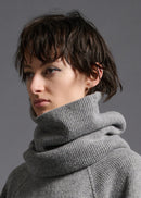 Simple tubular snood, lt grey, cogthebigsmoke, one size fits all, sustainable fashion, less is more, made in Japan, quiet luxury, minimalist