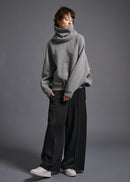 Simple tubular snood, lt grey, cogthebigsmoke, one size fits all, sustainable fashion, less is more, made in Japan, quiet luxury, minimalist