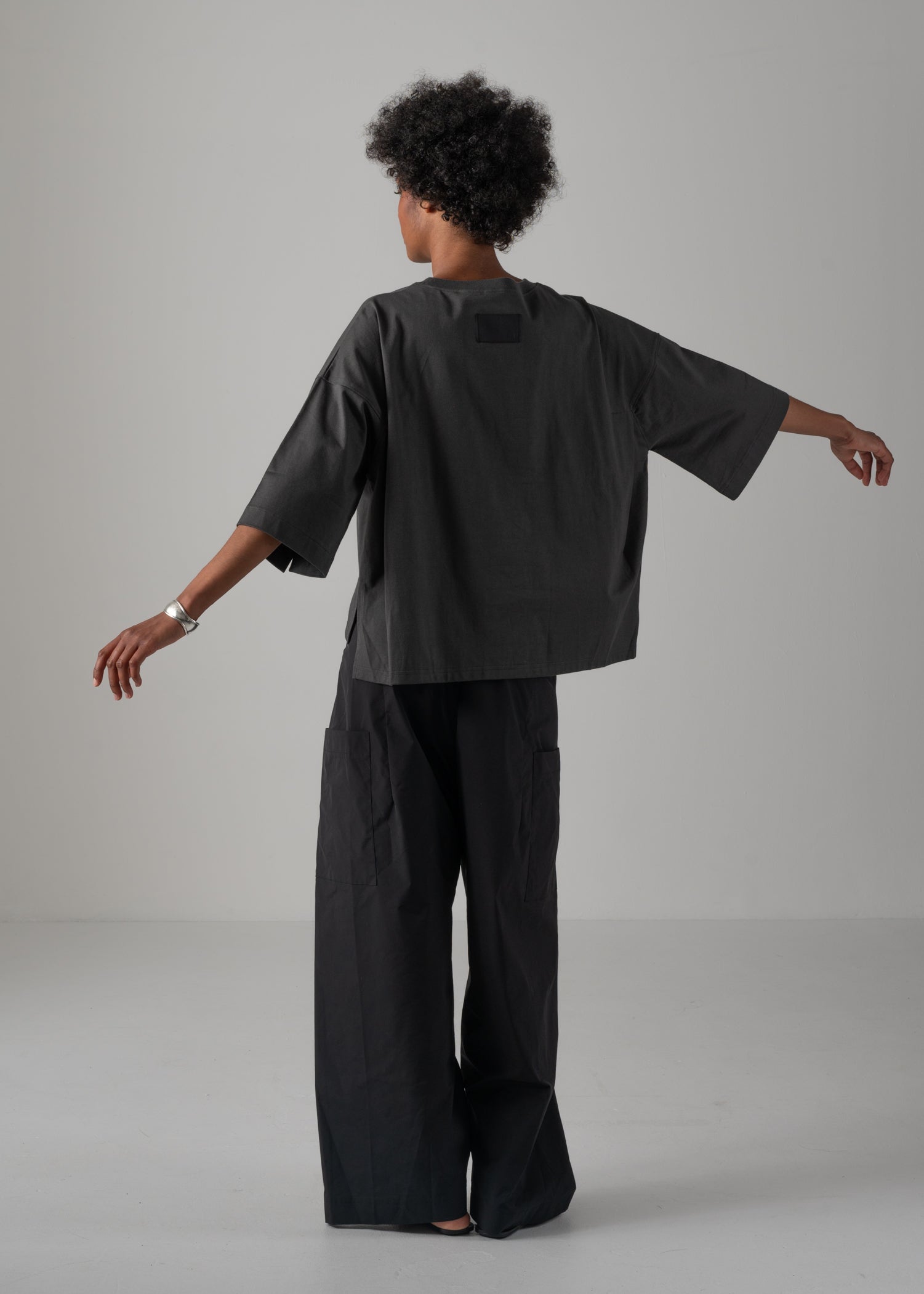 KARA WRAP TROUSERS, ワイドレッグラップトラウザーズ, Made in Japan