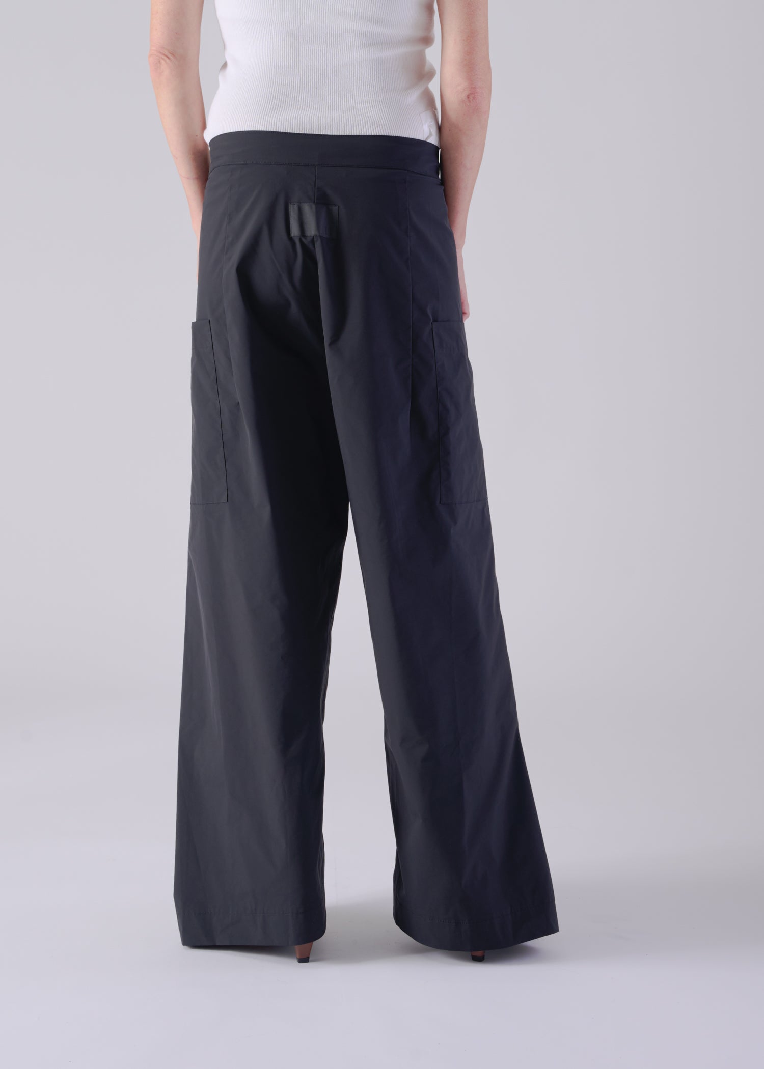 52 KARA WRAP TROUSERS / HIGH-COUNT PL STRETCH - C14