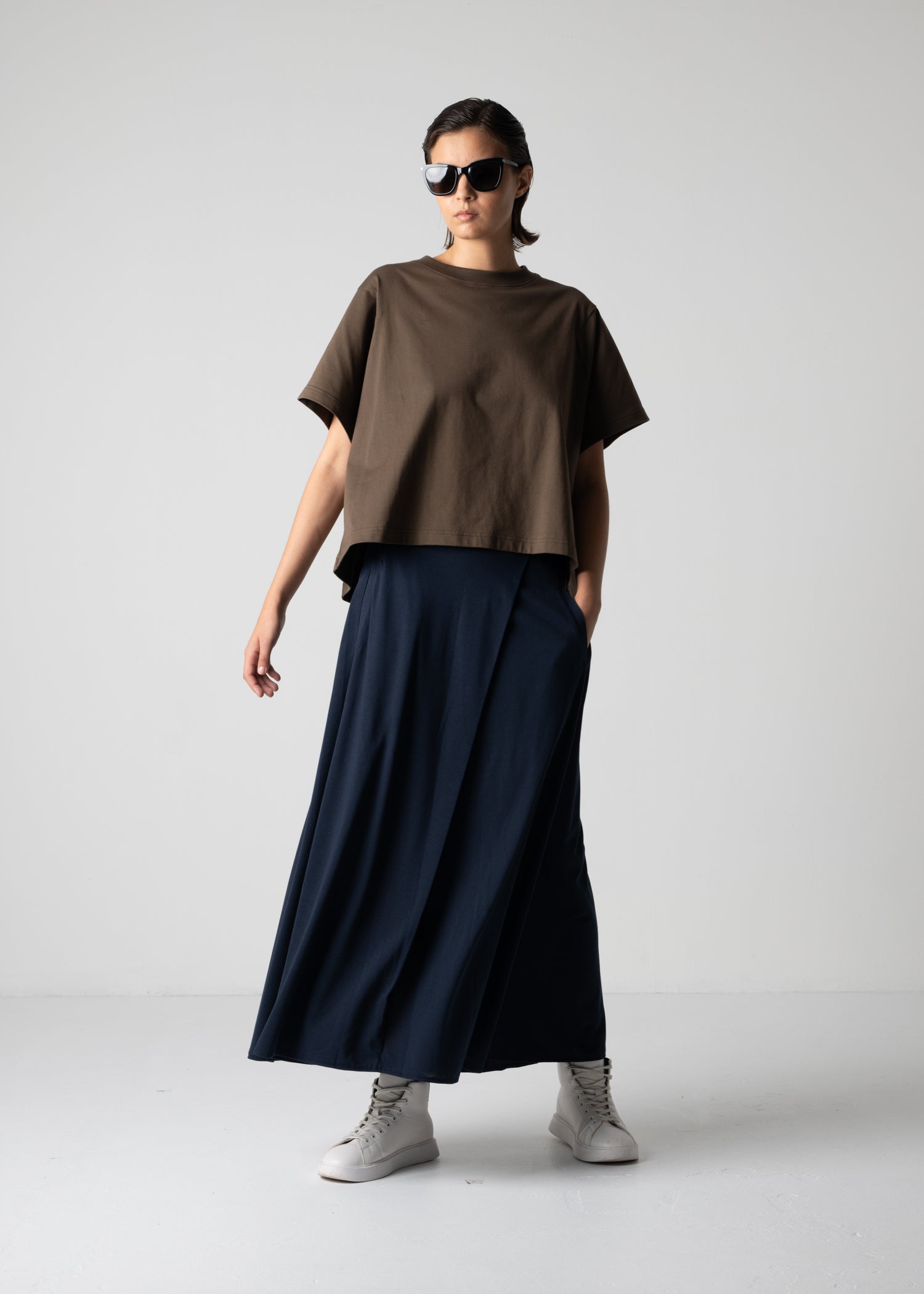 53 HALO SEMI-FLARE SKIRT / RECYCLE PE JERSEY - C12