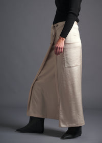 3-way wrap skirt, oat, cogthebigsmoke, one size fits all, sustainable fashion, less is more, made in Japan, quiet luxury, minimalist