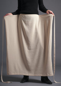 3-way wrap skirt, oat, cogthebigsmoke, one size fits all, sustainable fashion, less is more, made in Japan, quiet luxury, minimalist