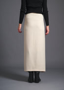 3-way wrap skirt, oat, cogthebigsmoke, one size fits all, sustainable fashion, less is more, made in Japan, quiet luxury, minimalist
