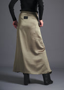 3-way wrap skirt, sage, cogthebigsmoke, one size fits all, sustainable fashion, less is more, made in Japan, quiet luxury, minimalist