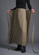 3-way wrap skirt, sage, cogthebigsmoke, one size fits all, sustainable fashion, less is more, made in Japan, quiet luxury, minimalist