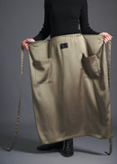 3-way wrap skirt, sage, cogthebigsmoke, one size fits all, sustainable fashion, less is more, made in Japan, quiet luxury, minimalist