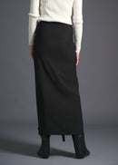3-way wrap skirt, black, cogthebigsmoke, one size fits all, sustainable fashion, less is more, made in Japan, quiet luxury, minimalist