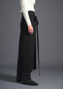 3-way wrap skirt, black, cogthebigsmoke, one size fits all, sustainable fashion, less is more, made in Japan, quiet luxury, minimalist