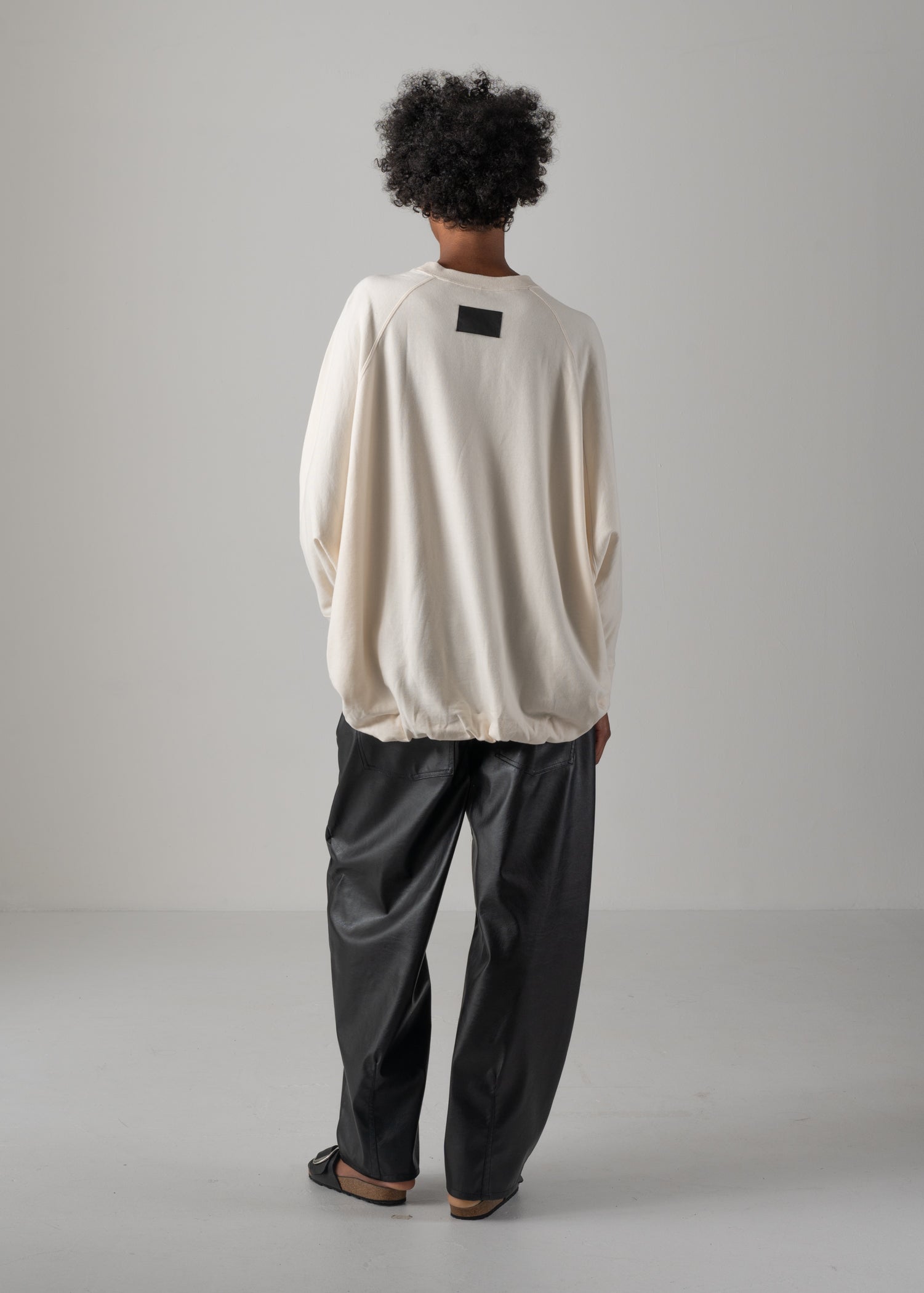 NAOMI STINGRAY TOP, クルーネックドルマンスリーブスウェットトップ
