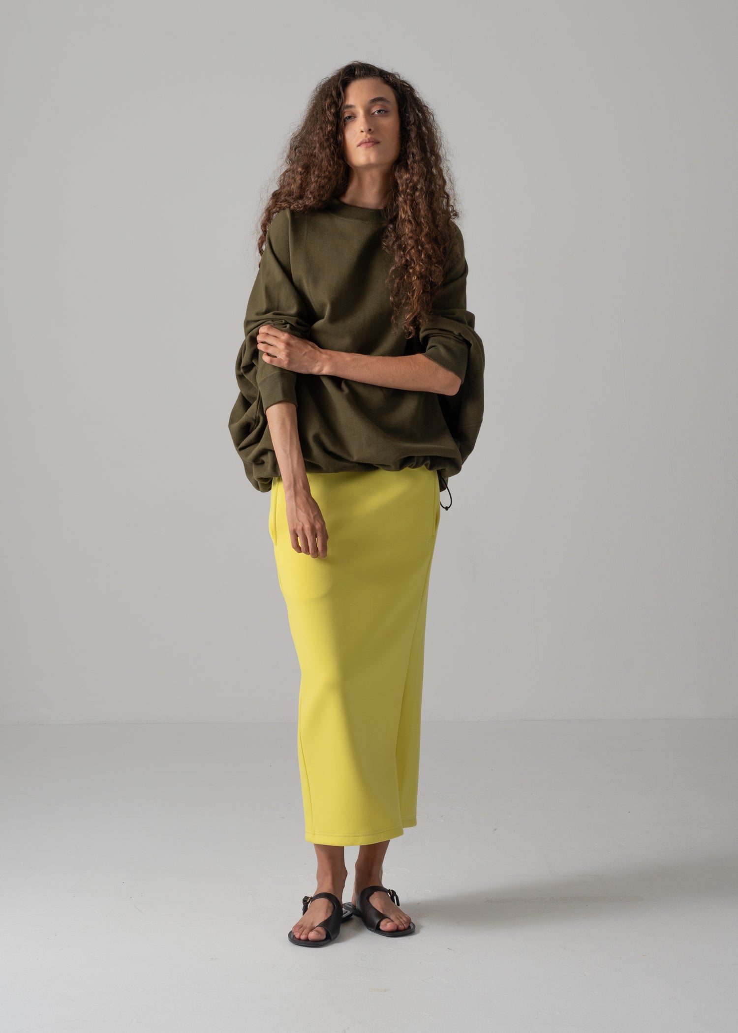 トップス shimomin NAOMI STINGRAY TOP, Crew neck dolman sleeve sweatshirt, Made in