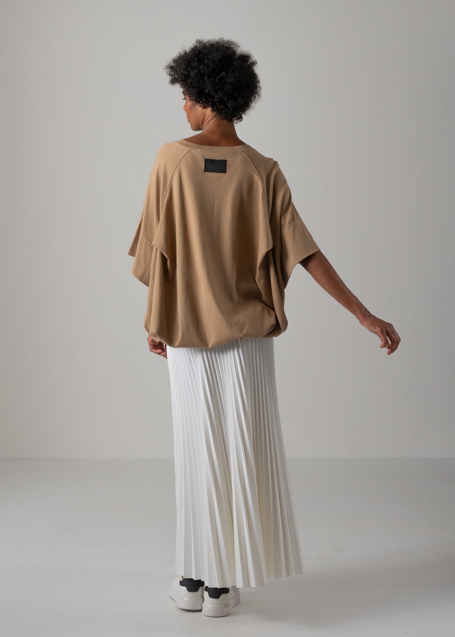 LILLYANA PUFFY SHORT SLEEVE TOP, Oversized half sleeve sweatshirt