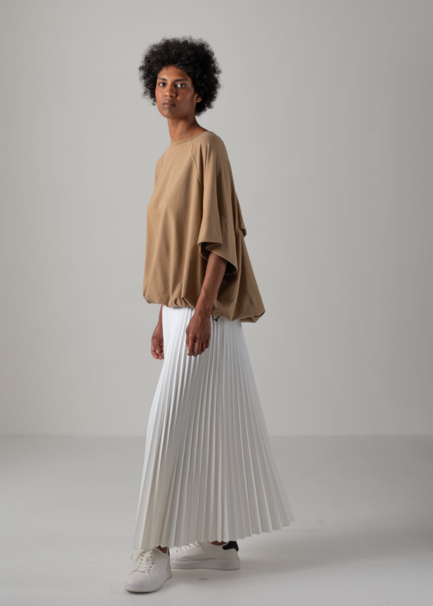 55 LILLYANA PUFFY SHORT SLEEVE TOP / HIGH GAUZE COTTON - C14