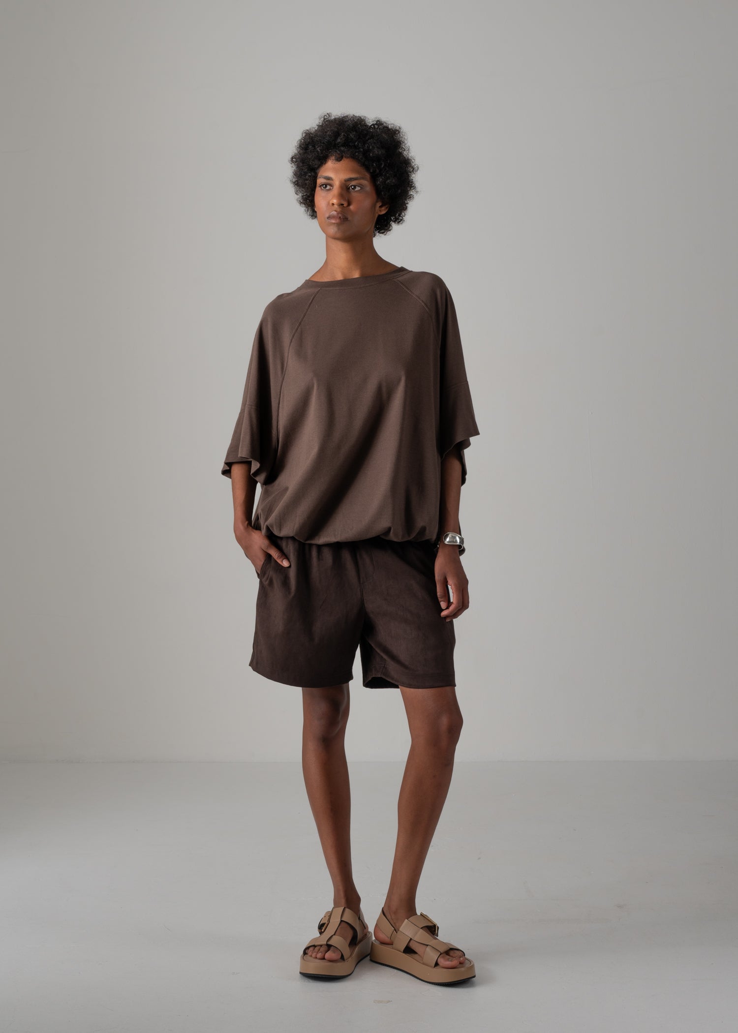 55 LILLYANA PUFFY SHORT SLEEVE TOP / HIGH GAUZE COTTON - C14