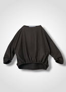56 OPHELIA BOAT NECK TOP / FLANNEL KNIT TWILL - C15