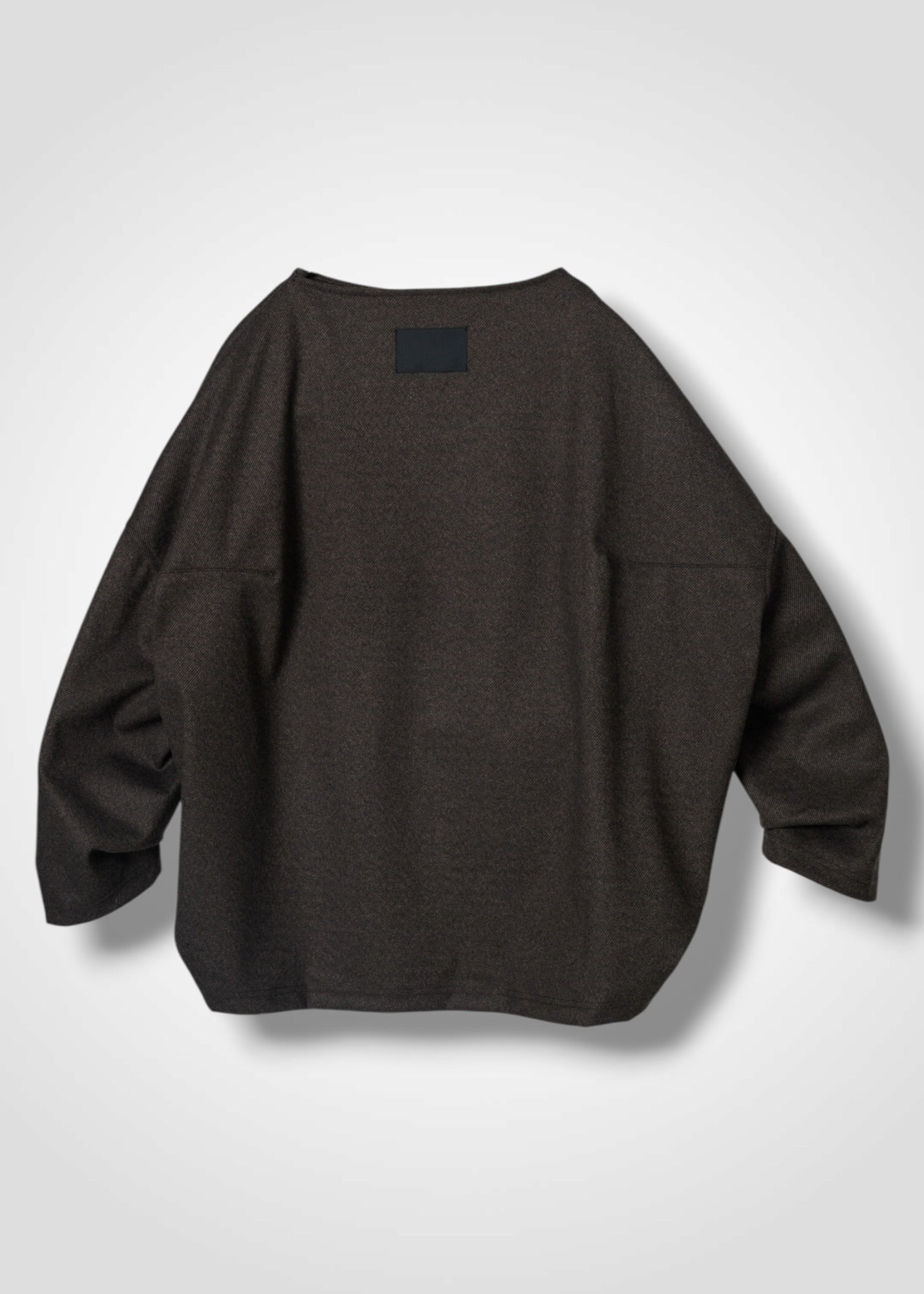 56 OPHELIA BOAT NECK TOP / FLANNEL KNIT TWILL - C15