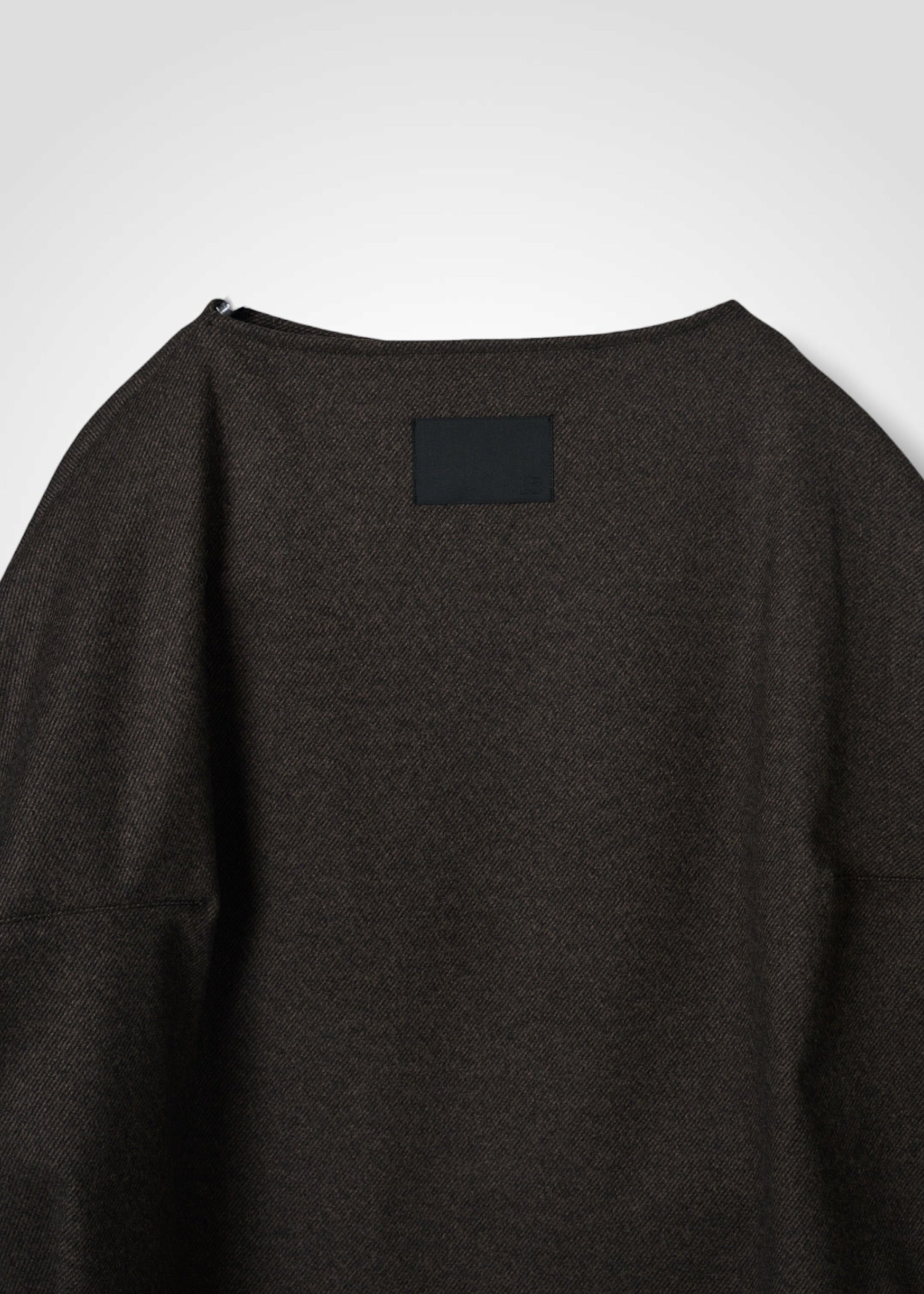 56 OPHELIA BOAT NECK TOP / FLANNEL KNIT TWILL - C15
