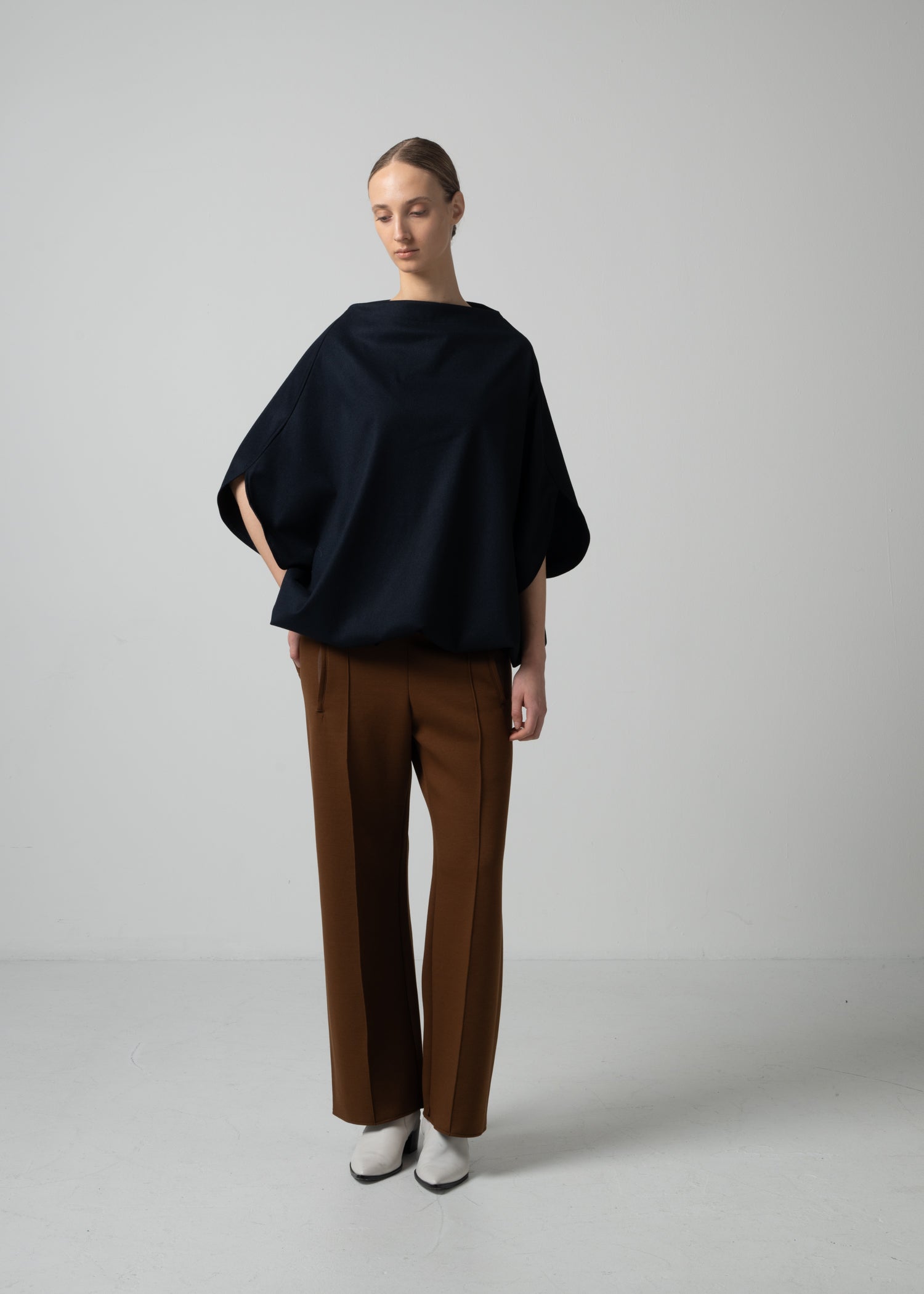 57 BELLE TOP / FLANNEL KNIT TWILL - C15
