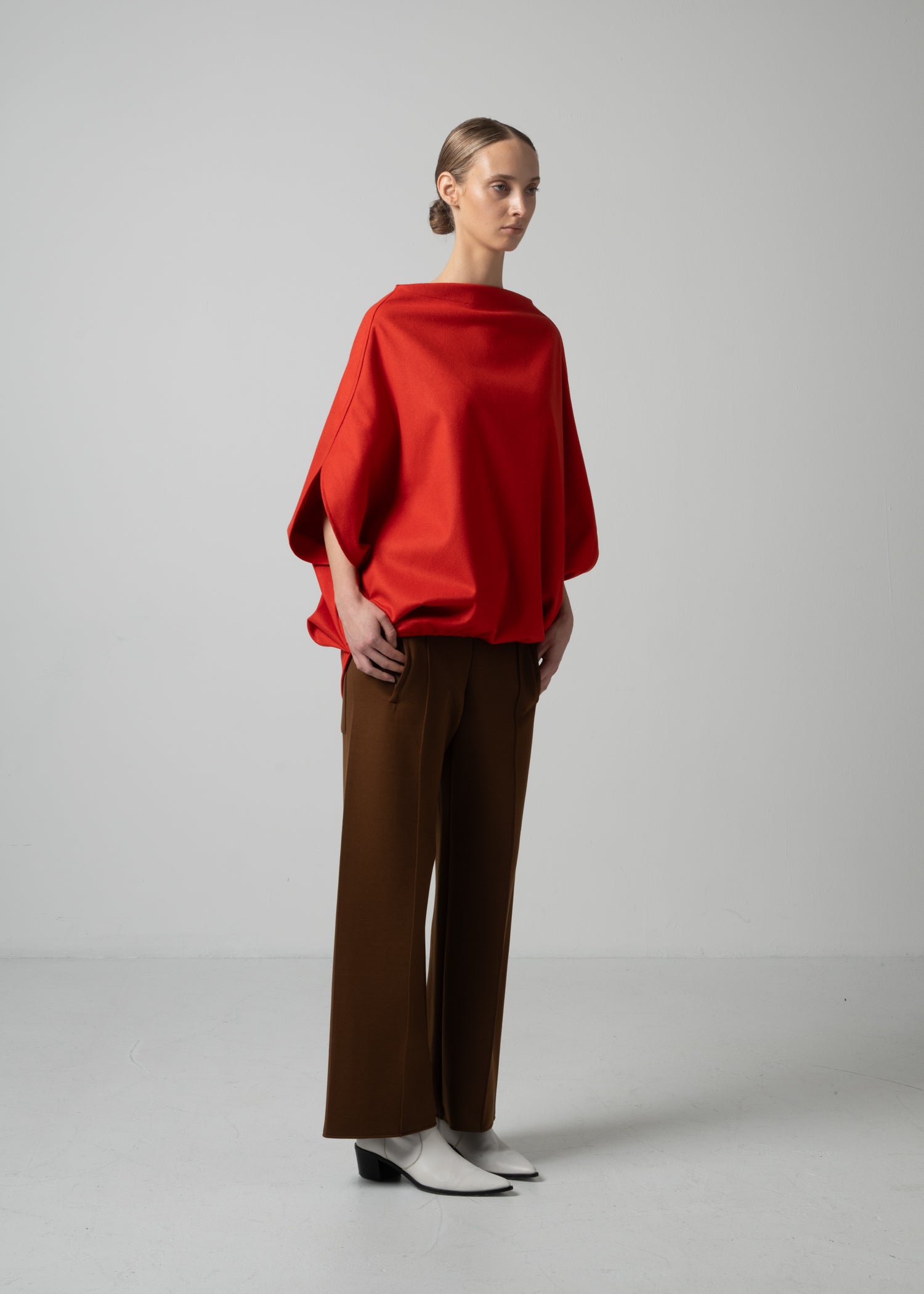 57 BELLE TOP / FLANNEL KNIT TWILL - C15
