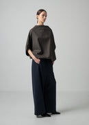 57 BELLE TOP / FLANNEL KNIT TWILL - C15