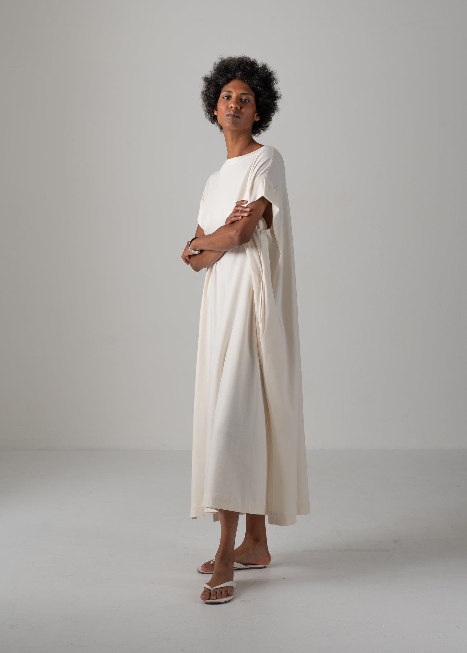 57 JOHANNA DRESS / HIGH GAUZE COTTON - C14