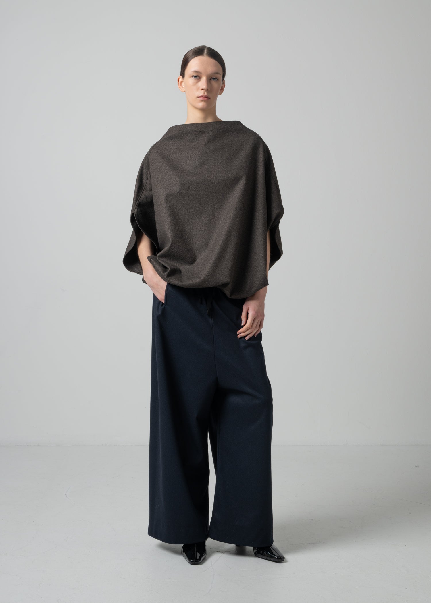 58 ALISON TROUSERS / FLANNEL KNIT TWILL - C15