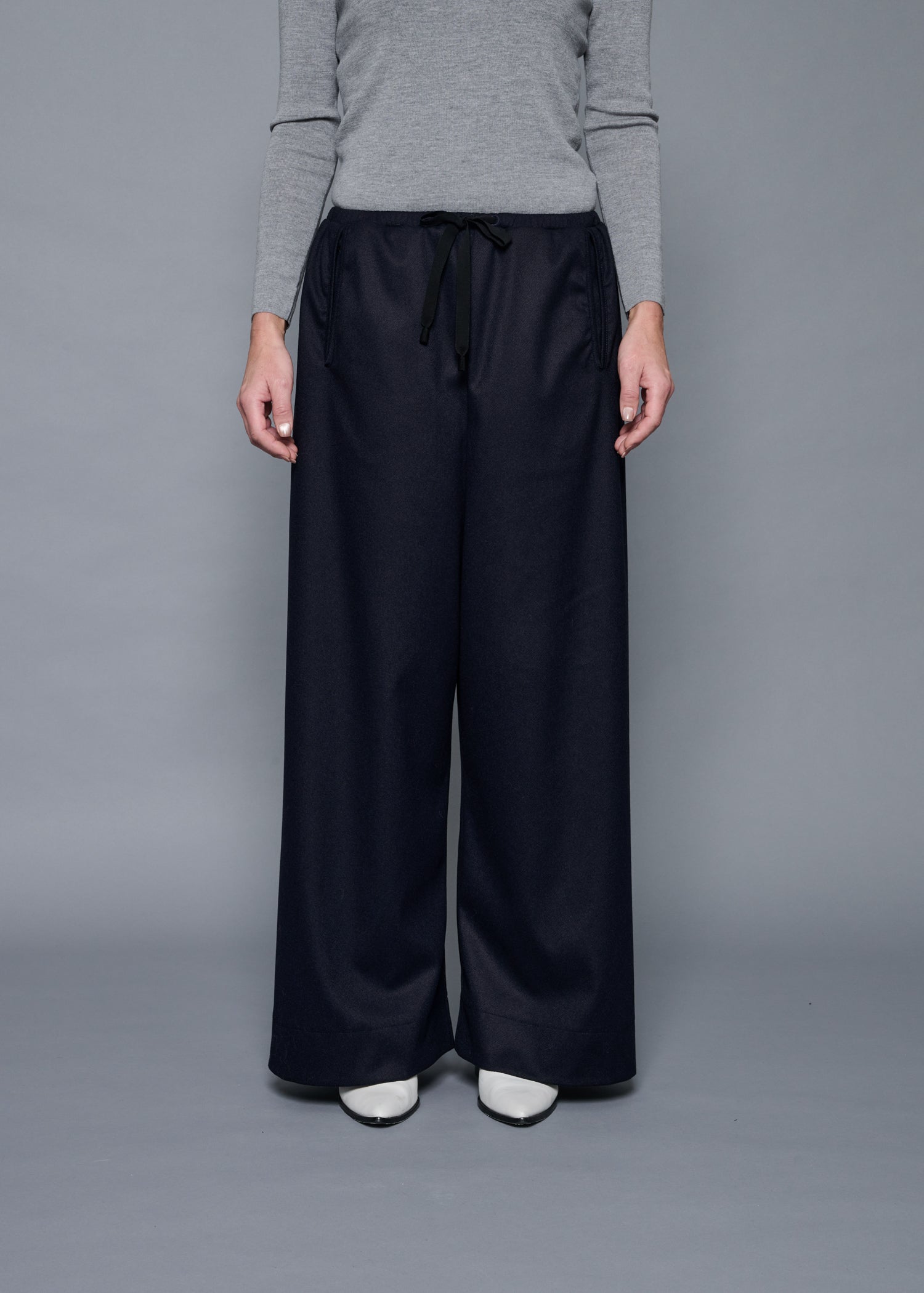 58 ALISON TROUSERS / FLANNEL KNIT TWILL - C15
