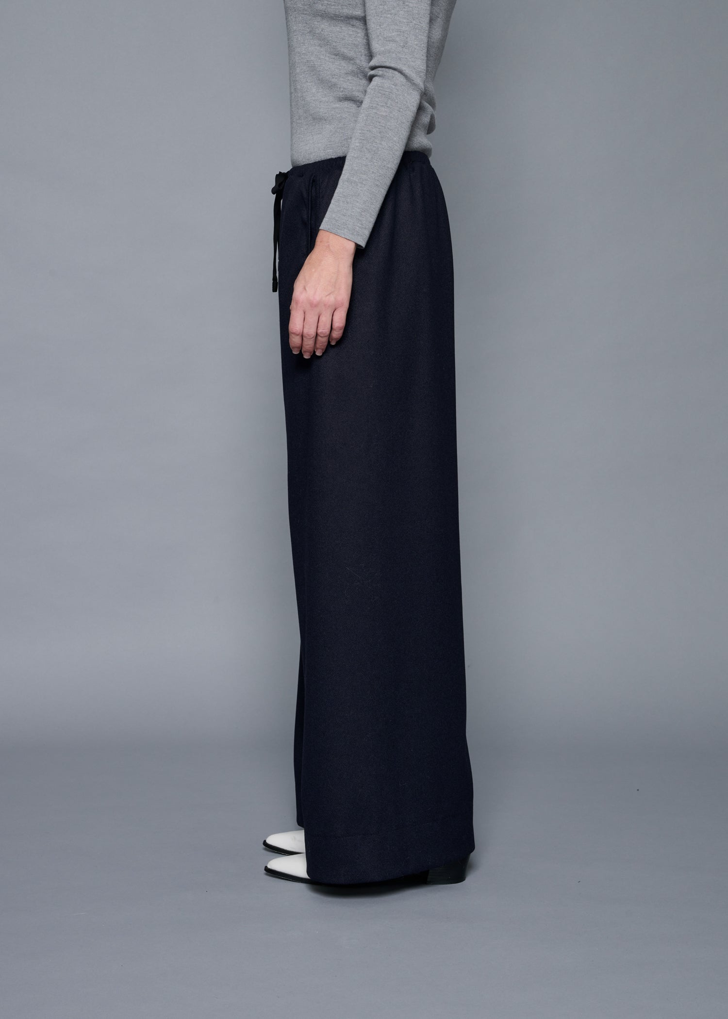 58 ALISON TROUSERS / FLANNEL KNIT TWILL - C15