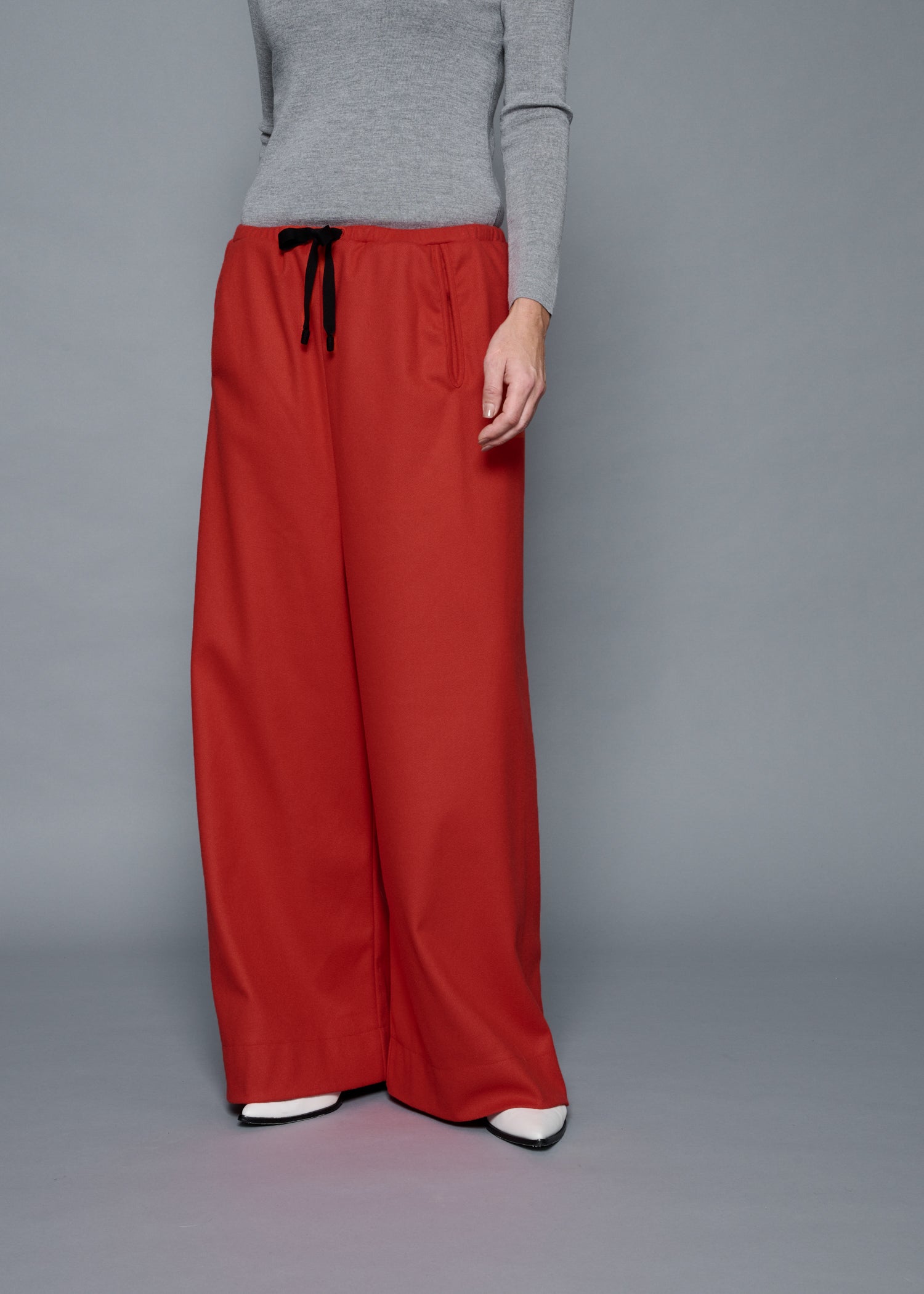 58 ALISON TROUSERS / FLANNEL KNIT TWILL - C15