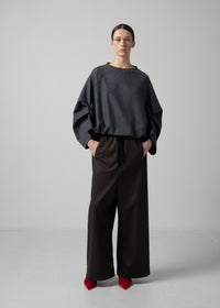 58 ALISON TROUSERS / FLANNEL KNIT TWILL - C15