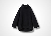 58 MEGAN HIGH NECK TOP / WOOL AIRY LIGHT BOUCLE JERSEY - C13
