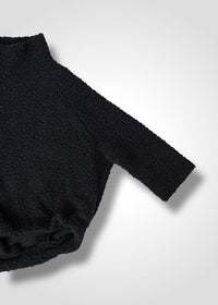 58 MEGAN HIGH NECK TOP / WOOL AIRY LIGHT BOUCLE JERSEY - C13