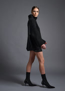 Standing collar pullover top, black, cogthebigsmoke, one size fits all, sustainable fashion, less is more, made in Japan, quiet luxury, minimalist