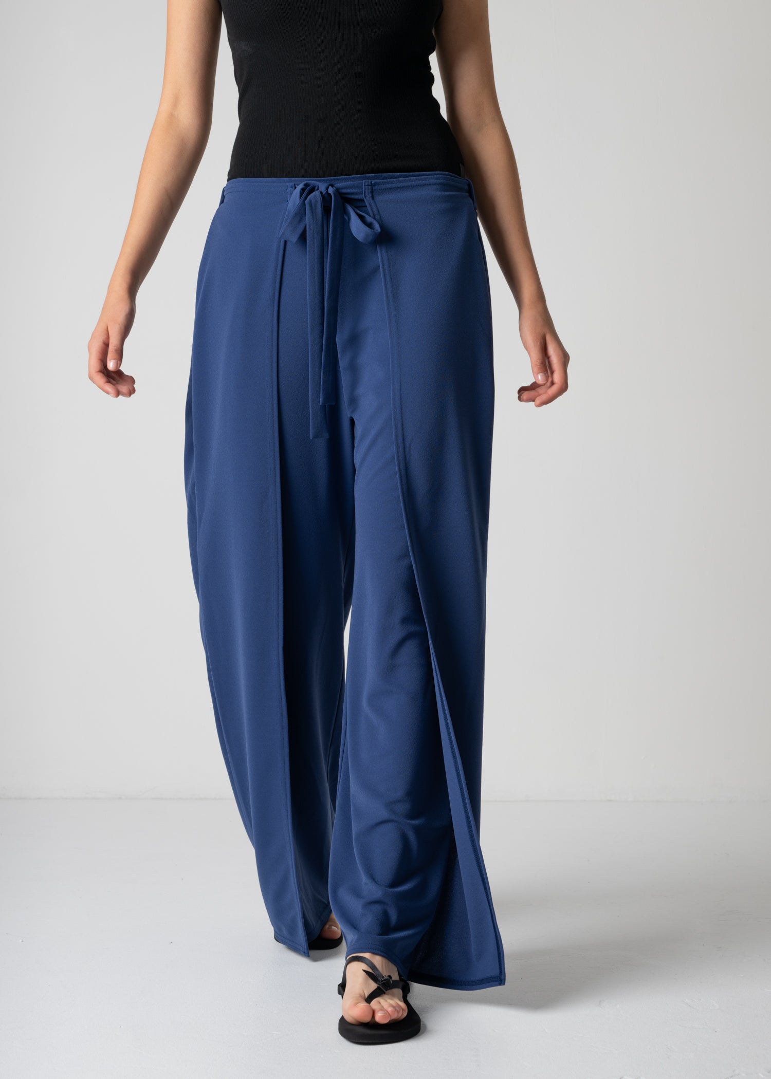 59 LUELLA WIDE-LEG WRAP TROUSERS / GEORGETTE JERSEY - C12