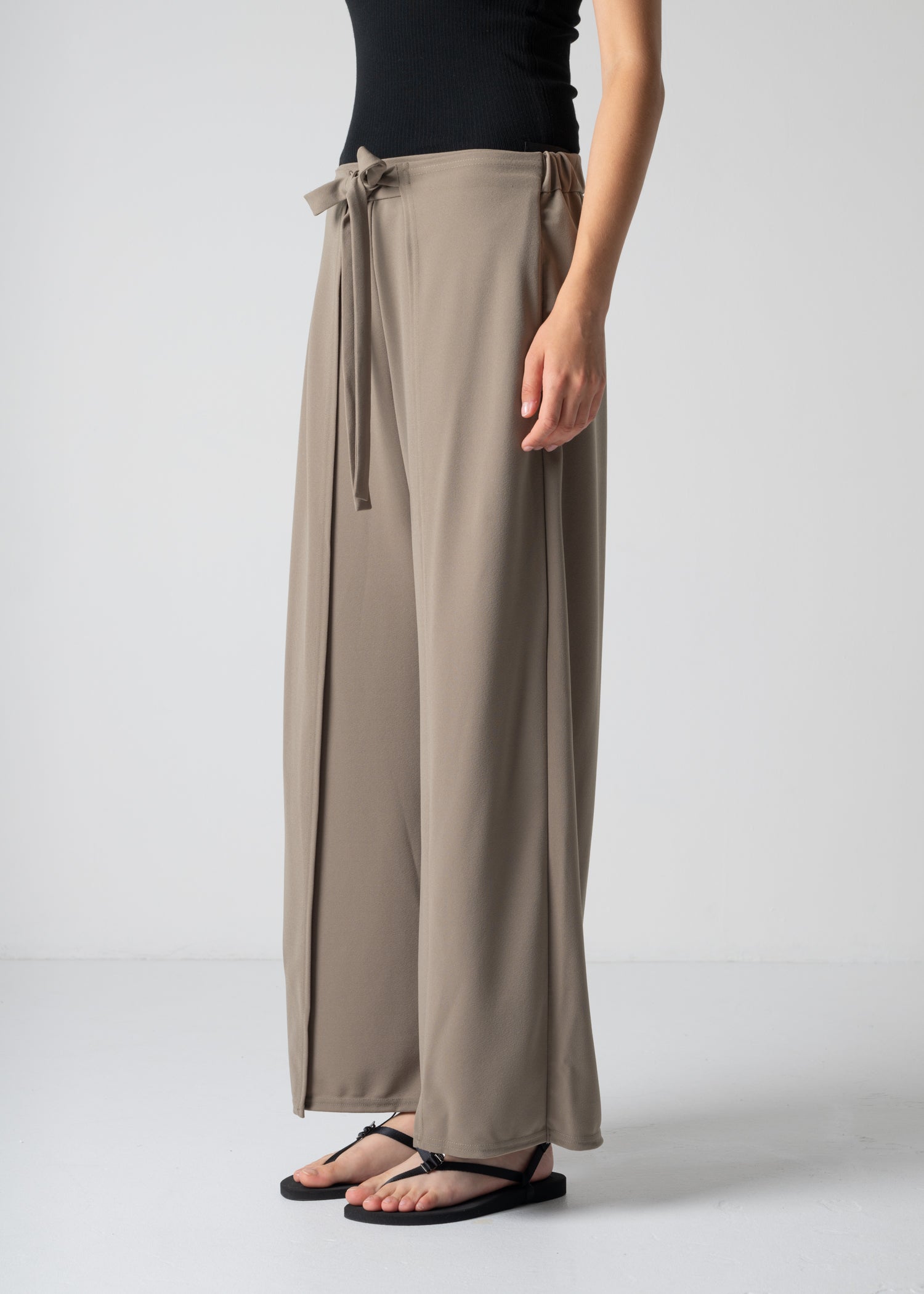 59 LUELLA WIDE-LEG WRAP TROUSERS / GEORGETTE JERSEY - C12